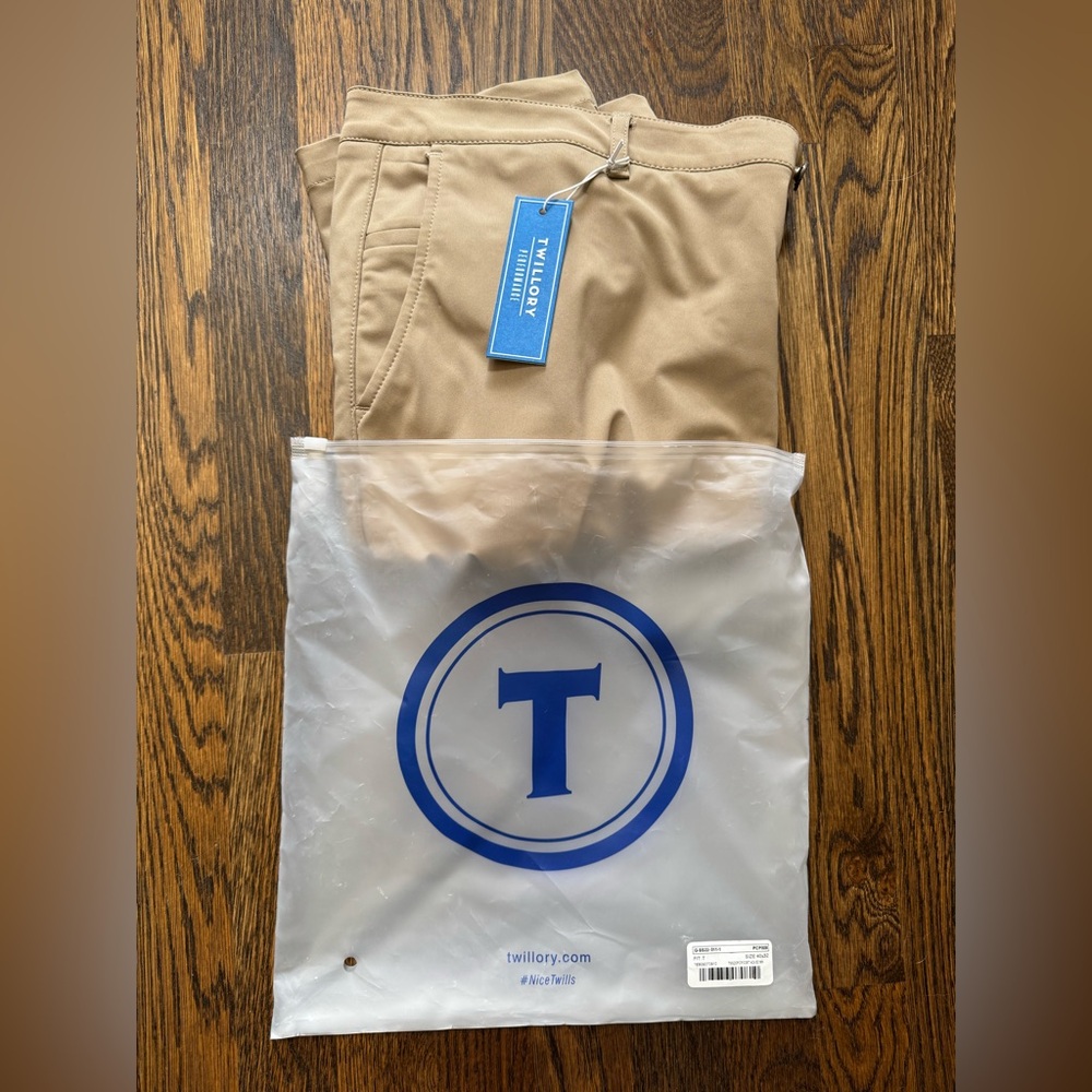 NWT Men's Twillory Khaki pants in performance fabric